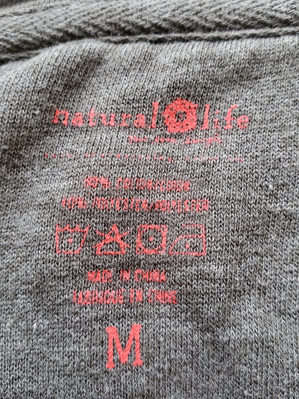 NATURAL LIFE Charcoal Floral "Life is Beautiful" Graphic Sweatshirt.  Size Med - Picture 7 of 7